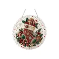 Exquisite Christmas stocking diamond painting hanging ornament with pearls and rhinestones - Christmas Sock