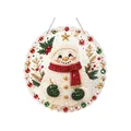 DIY pearl art Christmas snowman hanging ornament for festive home decor - 1 Piece / Snowman