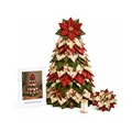 Kit fai-da-te albero di Natale in patchwork fatto a mano con libretto d'istruzioni - 1 Pezzo / poinsettia