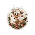 DIY Christmas pearl diamond painting kit with cute reindeer and floral holiday design - Christmas Reindeer