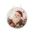 Circular 3D pearl diamond painting Santa Claus hanging ornament for Christmas decor - Santa Claus