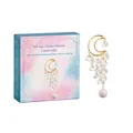 Kit attrape-soleil lune DIY avec cadre doré et perles de cristal pour décor arc-en-ciel - Lune / Or