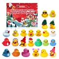 Dowmoo Weihnachts-Gummienten-Adventskalender mit 24 Überraschungsspielzeugen für Kinder. - Weihnachtsthema (DO-D02-0005-01) / 24er Set