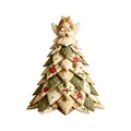 Set de árbol de Navidad acolchado artesanal con ángel lindo sobre fondo blanco puro - 1 Pieza / Ángel de Navidad