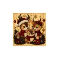 DIY Christmas diamond painting kit featuring a cute 5D reindeer family design - Three Deer