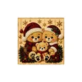 DIY Christmas pearl diamond painting kit featuring a cute bear family for home decoration - Three Bears