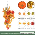 Maß- und Gewichtsangaben für den 90 cm langen künstlichen Herbst-Ahornblatt-Wandbehang - Stil C (Mit Kürbis & Beeren)
