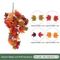 Detailansicht einer künstlichen Ahornblattranke mit 90 cm Länge in Herbstfarben - Stil B (Verlauf Herbst)