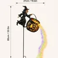 Lampe de jardin sorcière Halloween avec chaudron et dimensions détaillées de 85cm - Style Chaudron de Sorcière (Édition Halloween)