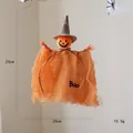 Halloween pumpkin ghost witch hanging decoration, gauze detail with 23x20cm size - Pumpkin Pendant / Orange