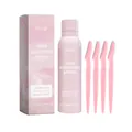 Hoygi hair identifier spray kit with 4 face razors for all skin types - Spray with 4 Eyebrow Razors / 100ml Spray