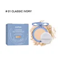 Cipria OUHOE #01 Classic Ivory con finitura opaca e controllo del sebo, 80g - Confezione da 8g / Avorio Classico