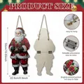 Plaque de Noël pliable en bois Père Noël avec dimensions et détails - Père Noël