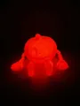Bewegliches 3D-gedrucktes Kürbis-Monster-Figürchen in Rot leuchtend für Halloween - Kürbis Smiley Gesicht / Leuchtendes Rot