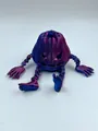 Gelenkiges 3D-gedrucktes Kürbis-Monster im lila-blauen Seidengradienten-Finish. - Kürbis Böse / Lila