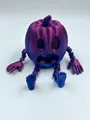 3D-gedrucktes, artikuliertes Kürbis-Monster in lila-blauem Seiden-Finish - Kürbis Erschrocken / Lila