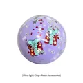 Juguete squishy de Navidad morado hecho a mano con estrellas y copos para el estrés - Pelota Estándar En Caja / Caja de Navidad Estrella