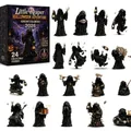 Detailed view of the 2026 Halloween Advent Calendar box and 24 miniature reaper figures - Black Witch Style / Set of 24