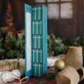 Calendario de Adviento de Navidad en forma de libro azul con 25 mini cajas numeradas - Forma de Librería / 25 Compartimentos / Azul