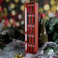 Vista detallada del calendario de Adviento de Navidad de 25 días con cajones - Forma de Librería / 25 Compartimentos / Marrón