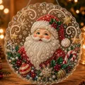 Exquisite 5D diamond painting Christmas hanging ornament with festive Santa Claus design - Santa Portrait Style (618.619)