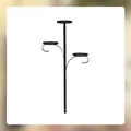 Elegant modern 3-tier black metal candle holder stand for Christmas home table decoration. - 2-Section Splicing / 60CM