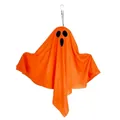 Orange fabric hanging ghost decoration for Halloween party outdoor courtyard decor - L / Orange Ghost (With Light)