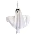 Detailed close-up view of a white fabric hanging ghost decoration for Halloween party - L / White Ghost (With Light)