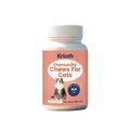 Kriath immunity chews for cat skin relief and health support, 60 tablets in a white bottle - 60-piece Set