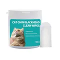 50pcs disposable cat chin blackhead cleaning finger wipes for gentle pet daily grooming care - 50pcs