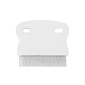 Professional pet flea comb with stainless steel fine teeth for dog and cat grooming - 1 Piece/Pack / White