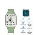 Multifunctional green silicone digital watch for kids featuring astronaut design - Square (Luminous Astronaut) / Matcha Green