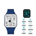 Luminous silicone astronaut digital watch for students with 50m waterproof function - Square Dark Blue