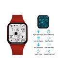 Waterproof astronaut digital sports watch for kids with a soft red silicone strap - Square Red