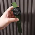 Digital sports watch with green silicone strap and waterproof display - Army Green