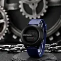 Sleek blue men's digital sports watch with 50m waterproof depth and luminous display - Blue