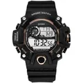 Multifunctional men's digital sports watch with luminous display and triple sensor features - 1819 Gold