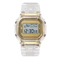 Reloj deportivo digital transparente para niños con esfera LED cuadrada e impermeable - Transparent square gold