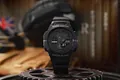 Rugged black waterproof digital sports watch with multifunction display for students - Black Blue