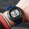 Blue and black multifunctional digital sports watch for teenagers and students - Blue