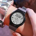 Reloj deportivo digital negro para estudiantes con pantalla de astronauta muy mono - Gris