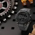 Rugged grey digital sports watch with tech-sense industrial design - 953 Gray