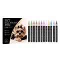 12-color pet nail polish pen set for safe and quick-dry dog nail DIY - 12 Pieces