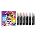 Set professionale di 12 penne smalto per animali domestici, asciugatura rapida e creativa - 12 Pezzi