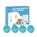 JAYSUING 4Pcs reusable blue pet hair remover laundry balls for washing machine use - 4 Pcs Pack