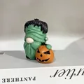 Halloween Frankenstein gnome resin figurine holding a pumpkin lantern for home decor - Frankenstein Style