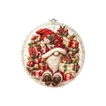 Festive Christmas gnome diamond painting ornament kit featuring colorful gift boxes decor - Gnome with Gift Box / 1 Piece
