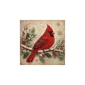 DIY 3D Perlen-Diamant-Malerei-Set mit einem roten Kardinal auf einem Winterzweig - Weihnachtsroter Vogel / 1 Stück
