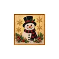 Handgemachtes DIY Weihnachten Schneemann Perlen Diamant Malerei Set mit Goldrahmen - Weihnachtsschneemann / 1 Stück