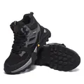 Breathable high-top safety work boots with durable rubber soles in black and grey - 40 / 106 Style (106) / Black